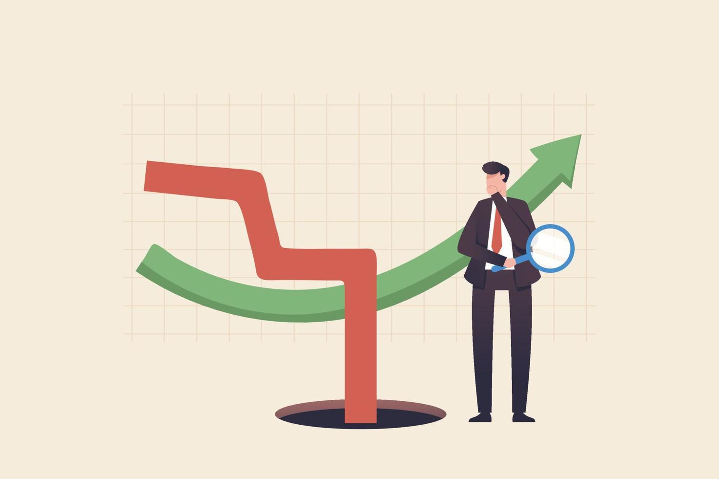 économie, stagflation ou récession-inflation est une situation dans laquelle le taux d'inflation est élevé, le taux de croissance économique ralentit. vecteur