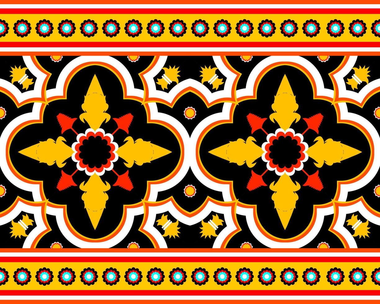 motif ethnique oriental traditional.design pour le fond, le tapis, le papier peint, les vêtements, l'emballage, le tissu, l'illustration vectorielle. vecteur