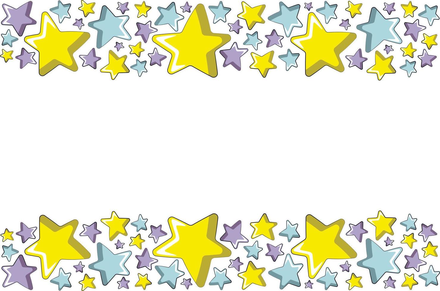 bannière sous forme de cadre avec petite étoile vecteur