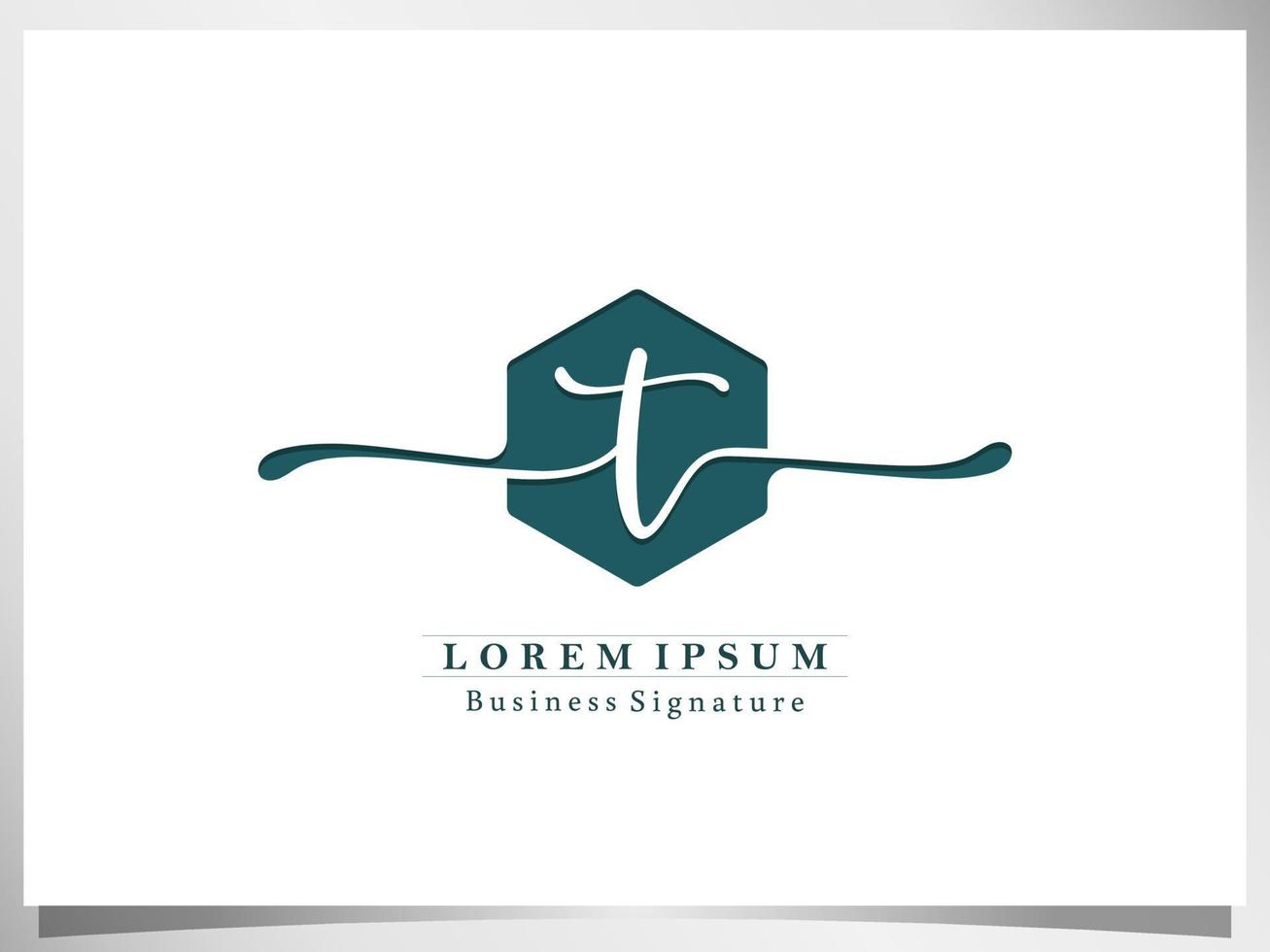 icône de conception de logo pour la signature de l'entreprise, lettre initiale t carré isolé sur fond blanc vecteur