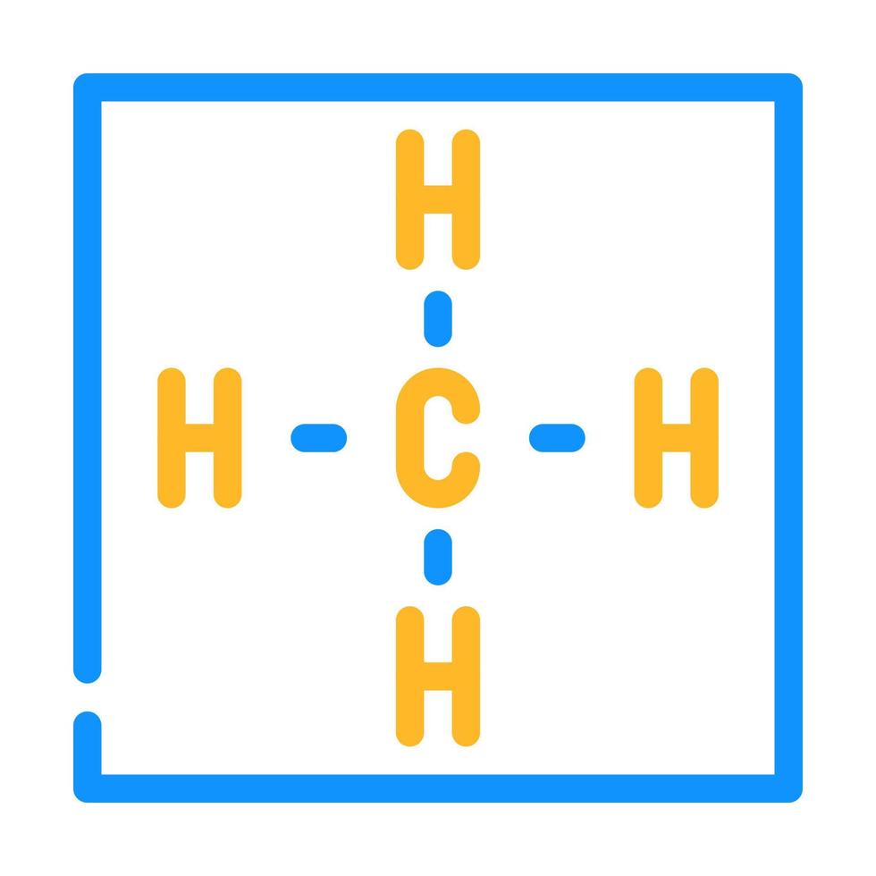 méthane biogaz chimique couleur icône illustration vectorielle vecteur
