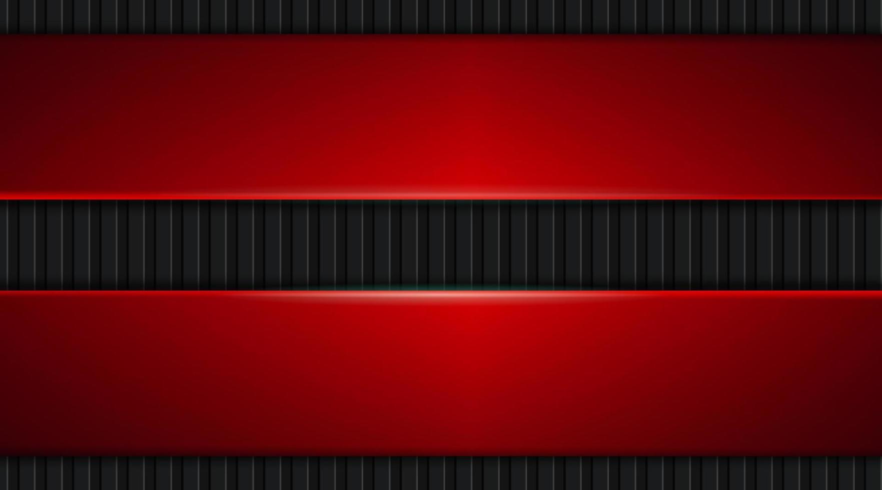 fond abstrait, bande noire, avec plaque rouge vecteur