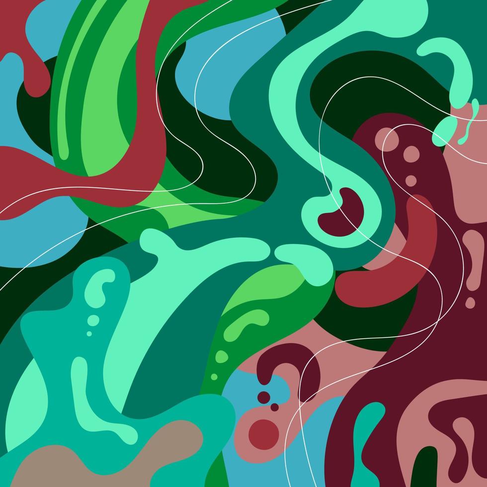 abstrait de motif liquide fluide coloré vecteur
