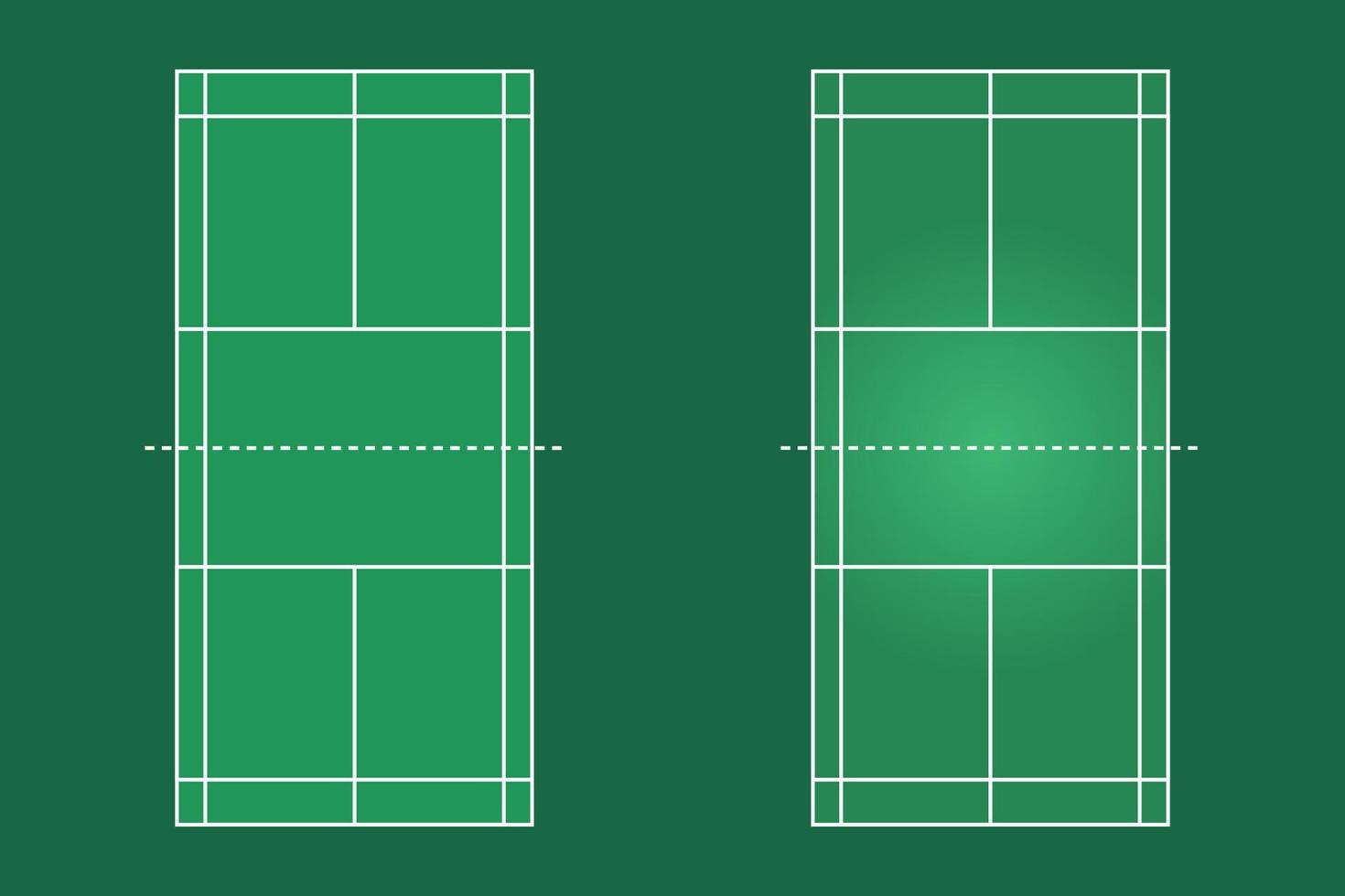 design plat de terrain de badminton, illustration graphique de terrain de sport, vecteur de terrain de badminton et mise en page.