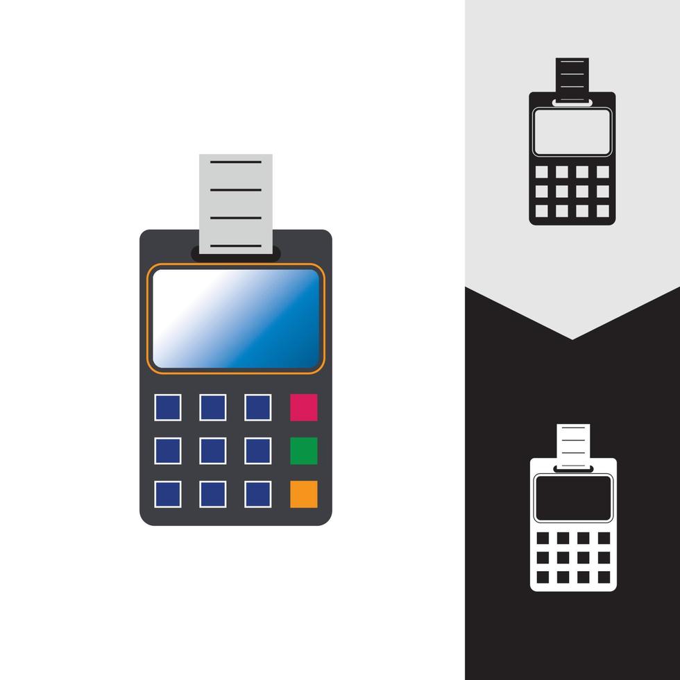 machine à carte de crédit. guichet automatique pour de l'argent. illustration du terminal de paiement vecteur