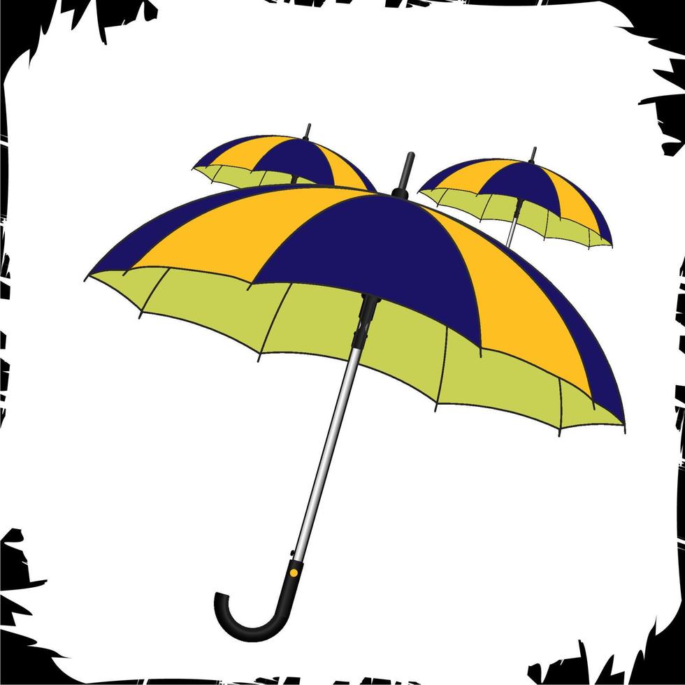 illustration d'objets vectoriels parapluie fullcolor vecteur