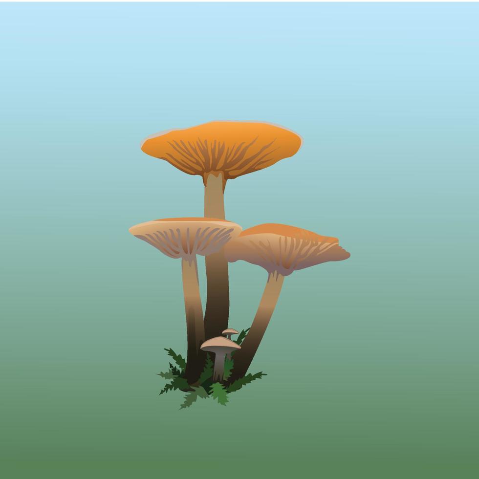 illustration de l'arbre aux champignons vecteur