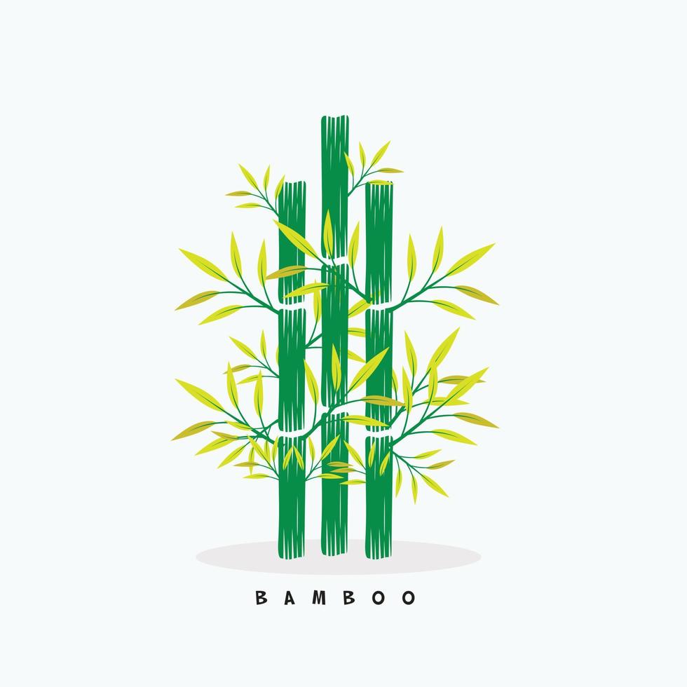 vecteur de conception de bambou et illustration