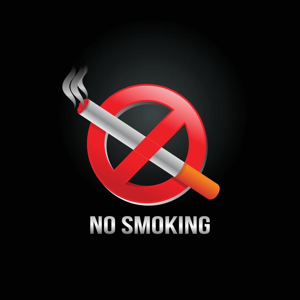 symbole des panneaux d'avertissement pour fumer vecteur
