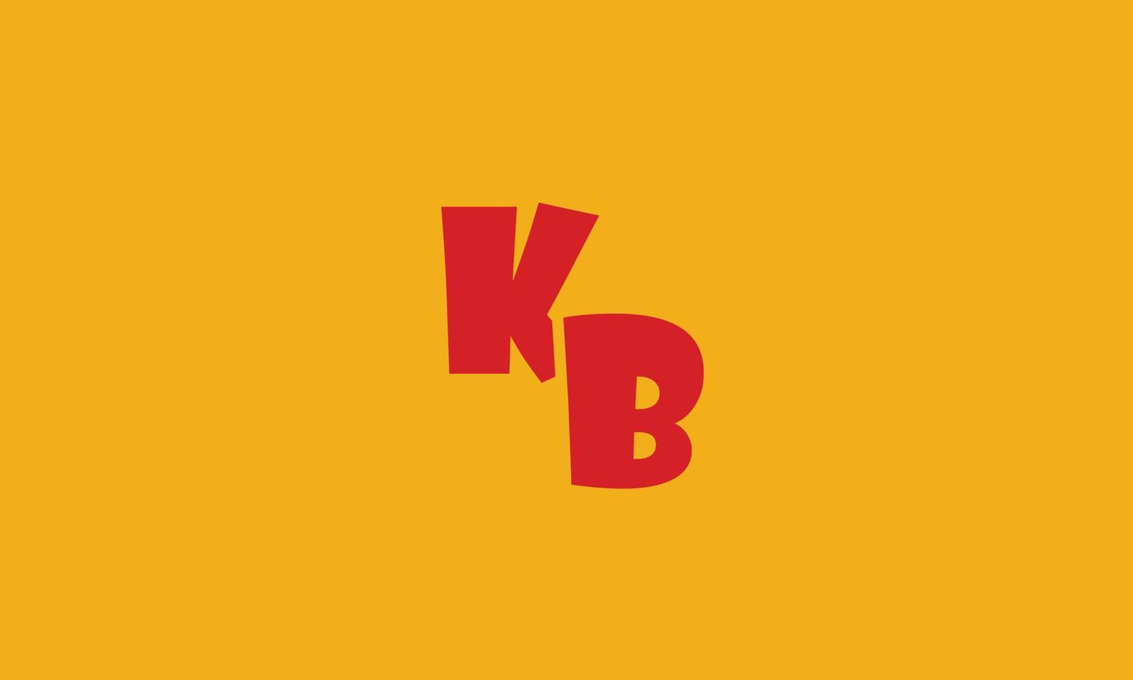 alphabet lettres initiales monogramme logo bk, kb, b et k vecteur