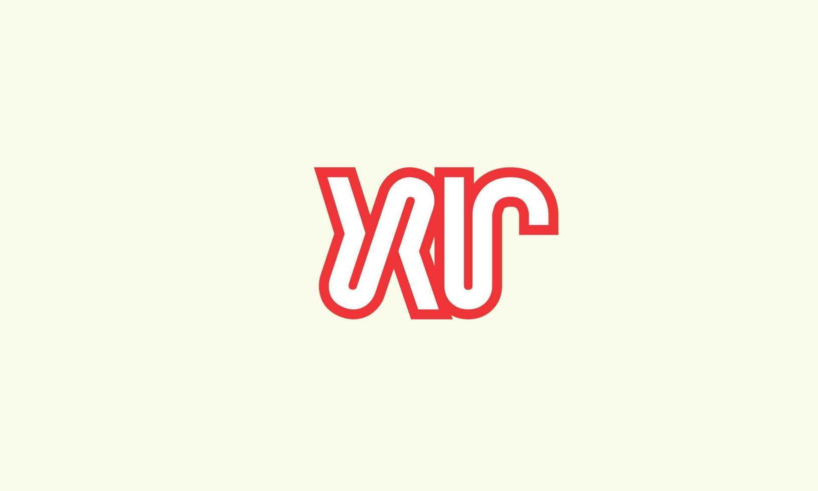 alphabet lettres initiales monogramme logo xr, rx, x et r vecteur