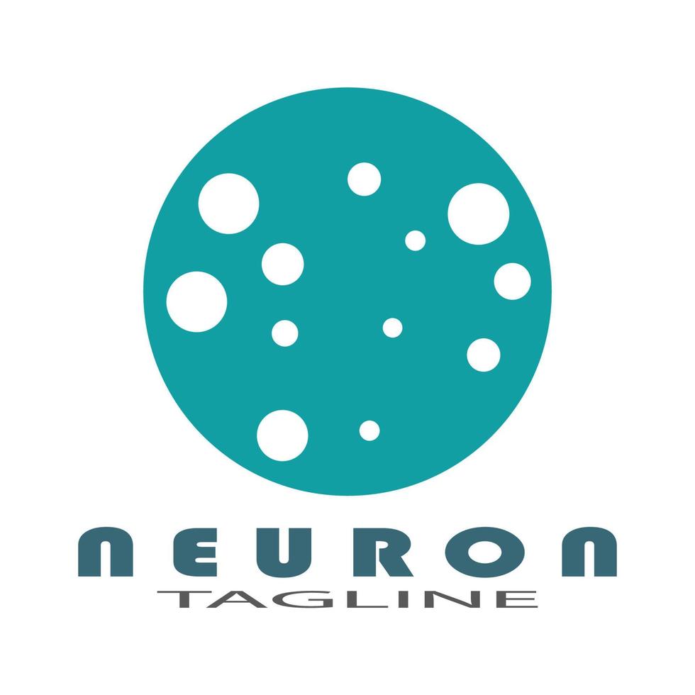 logo de neurone ou icône de modèle d'illustration de conception de logo de cellule nerveuse avec concept de vecteur