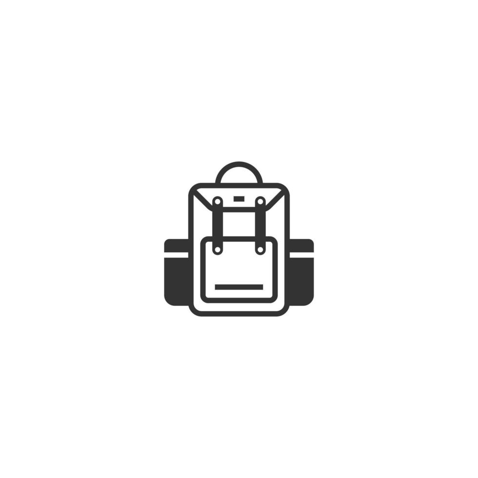 icône de ligne de sac à dos. signe de style linéaire pour le concept mobile et la conception web. icône de vecteur de contour de sac à dos. symbole, illustration de logo. graphique vectoriel
