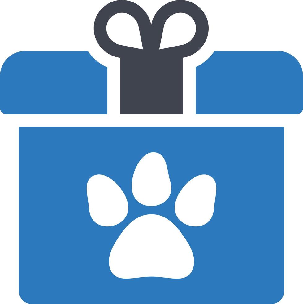 illustration vectorielle de cadeau pour animaux de compagnie sur un arrière-plan.symboles de qualité premium.icônes vectorielles pour le concept et la conception graphique. vecteur
