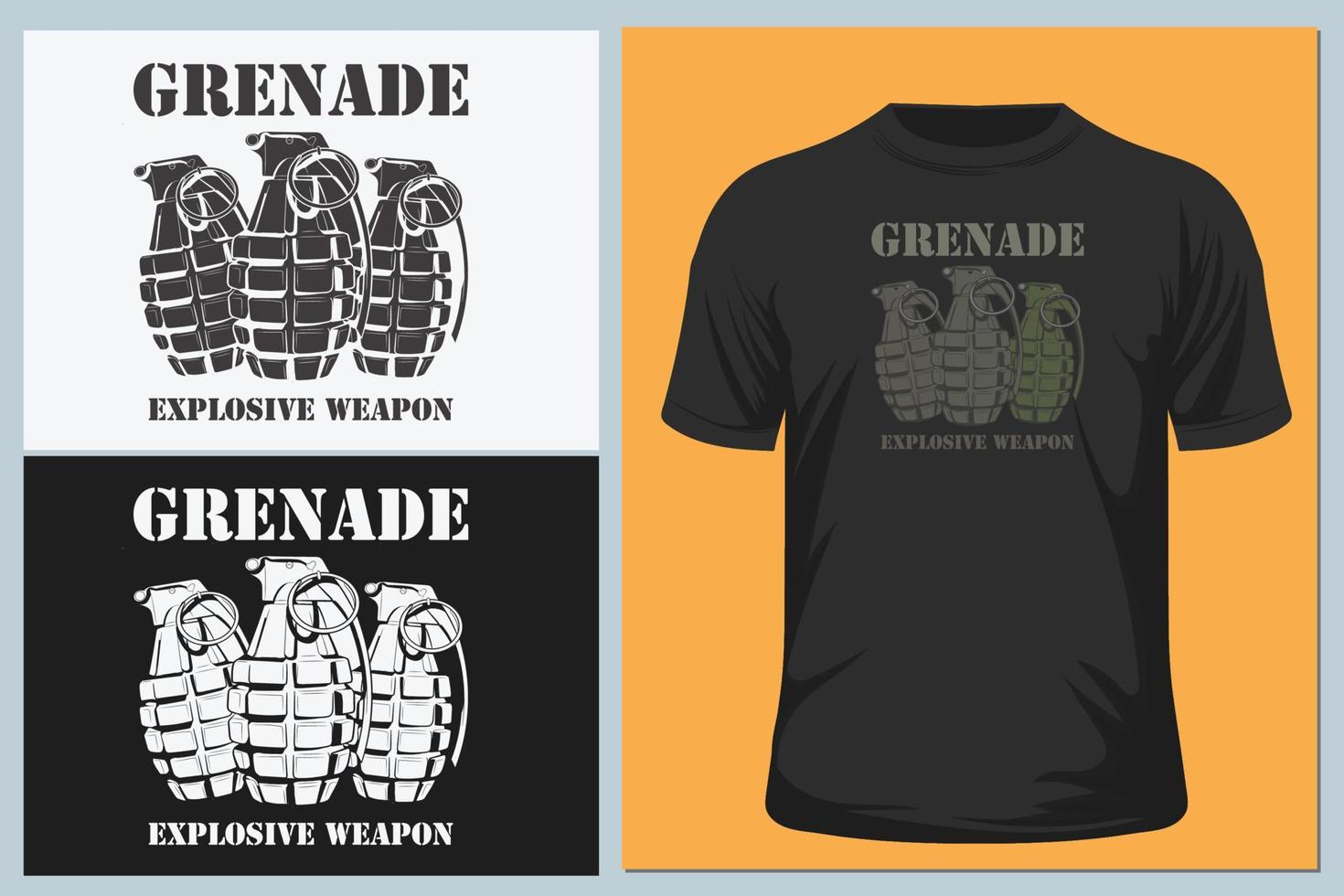 t-shirt grenade vecteur