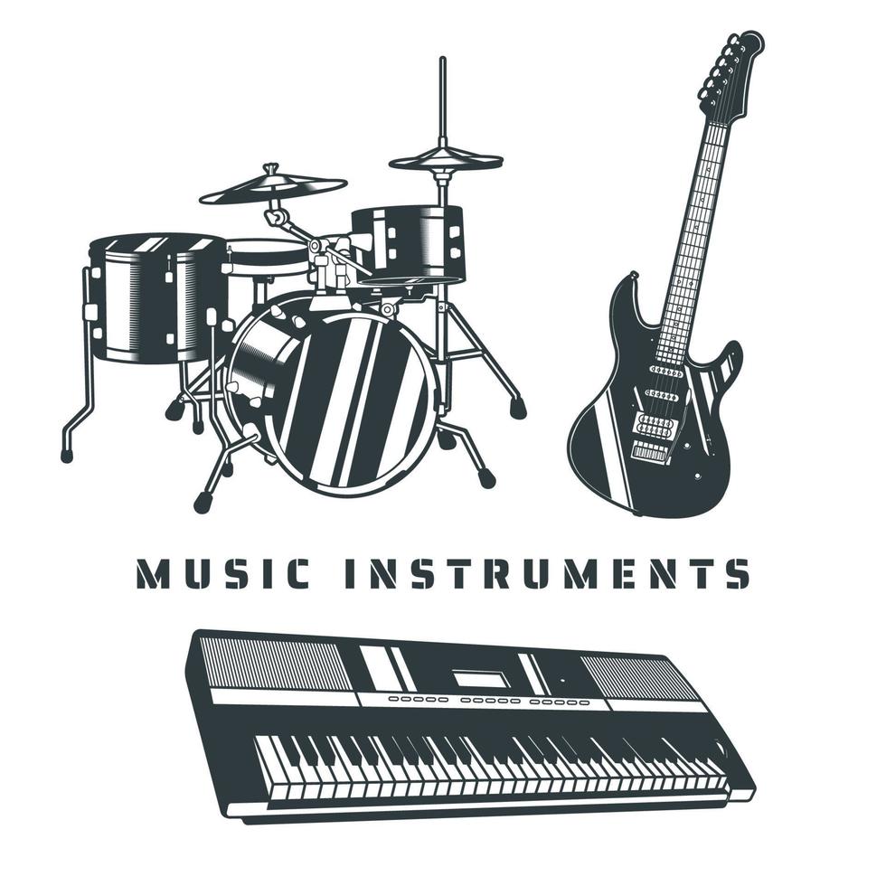 vecteur d'instruments de musique