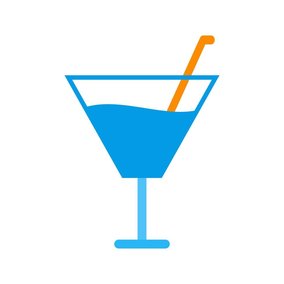 icône de ligne de cocktail vecteur