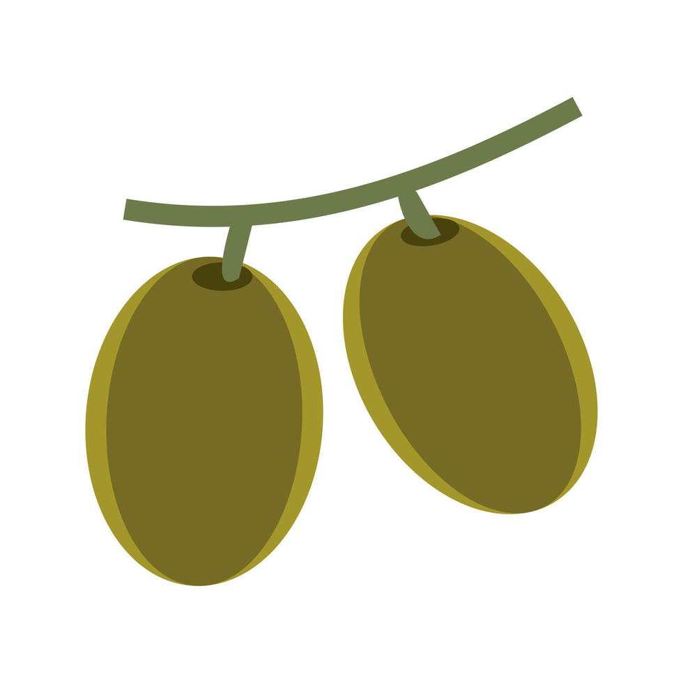 icône de la ligne des olives vecteur