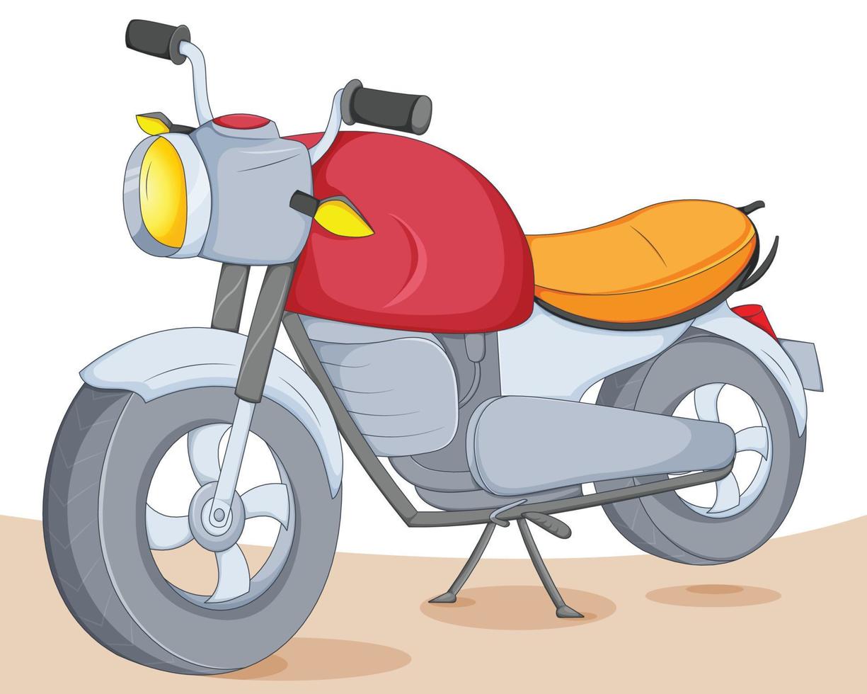 vecteur isolé de moto de dessin animé