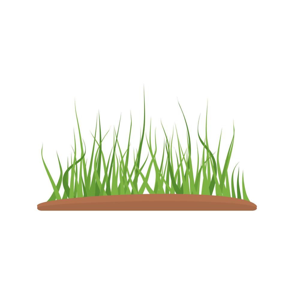 icône de ligne d'herbe vecteur