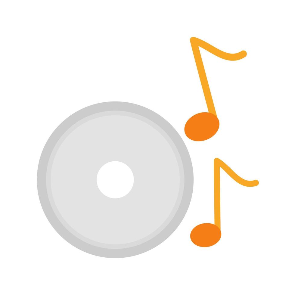 musique dans l'icône de la ligne cd vecteur