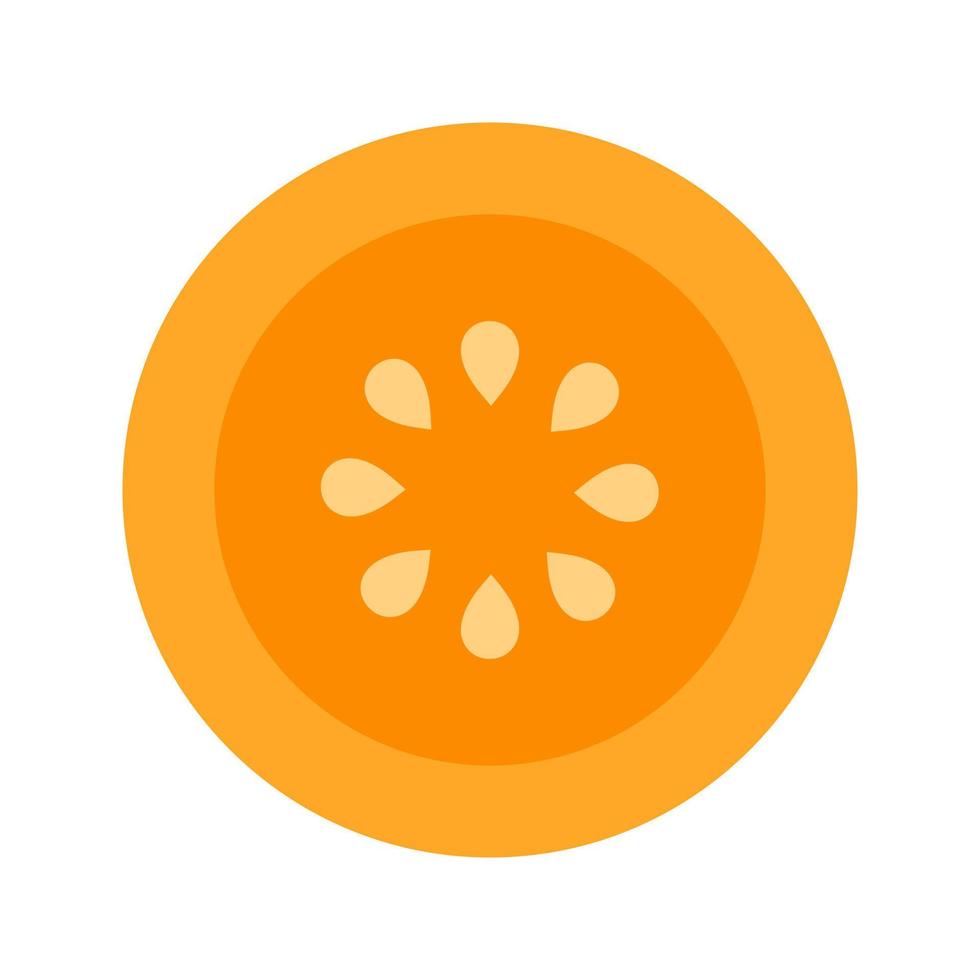icône de ligne tranche orange vecteur