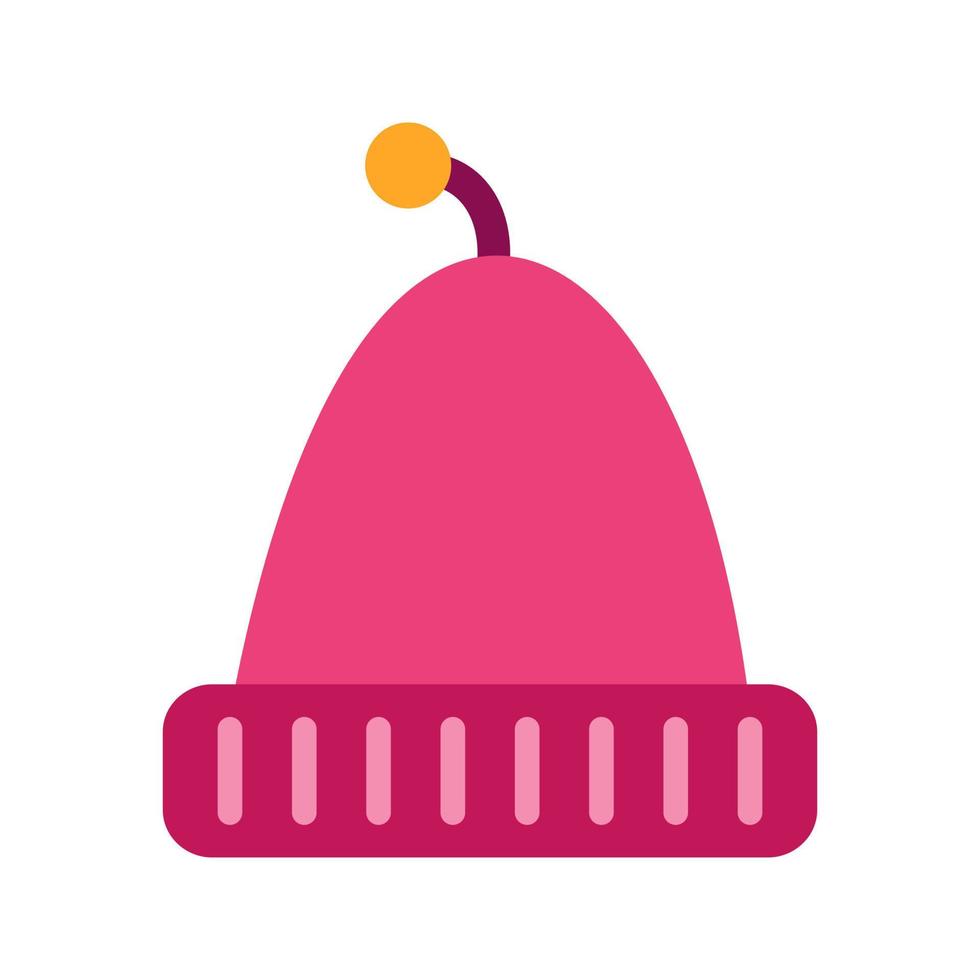 icône de ligne de bonnet tricoté vecteur