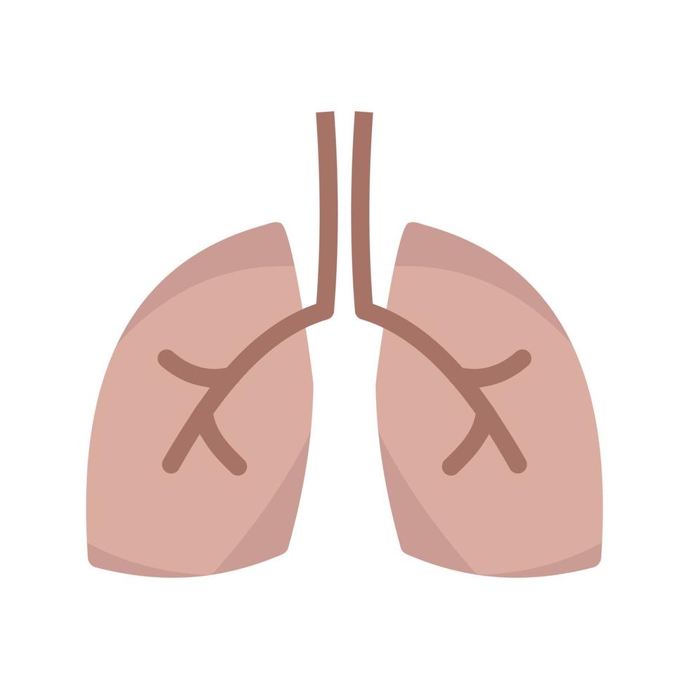 icône de la ligne des poumons vecteur