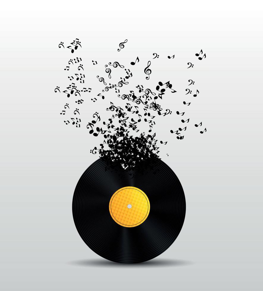 illustration vectorielle de fond de musique abstraite pour votre conception vecteur