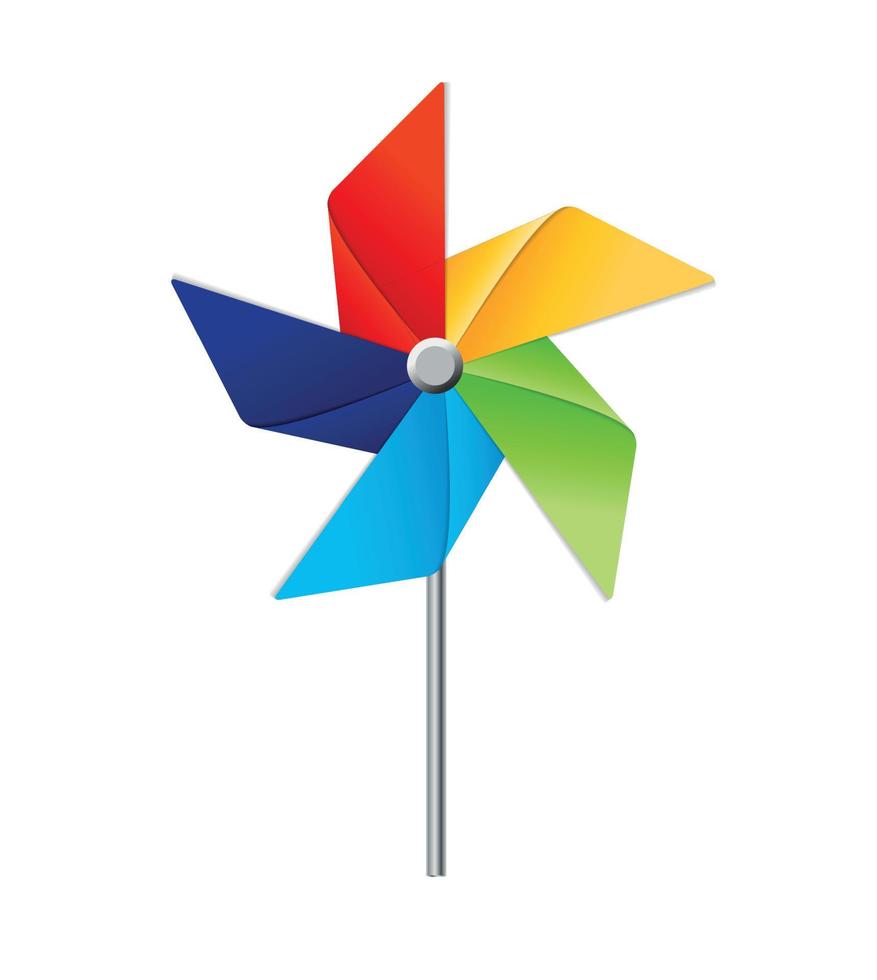 illustration vectorielle de moulin à vent jouet vecteur