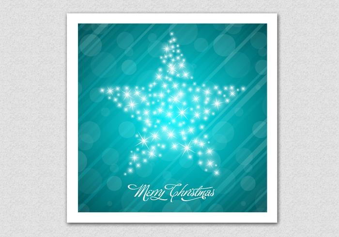 Sparkling Merry Christmas Star Vector Background