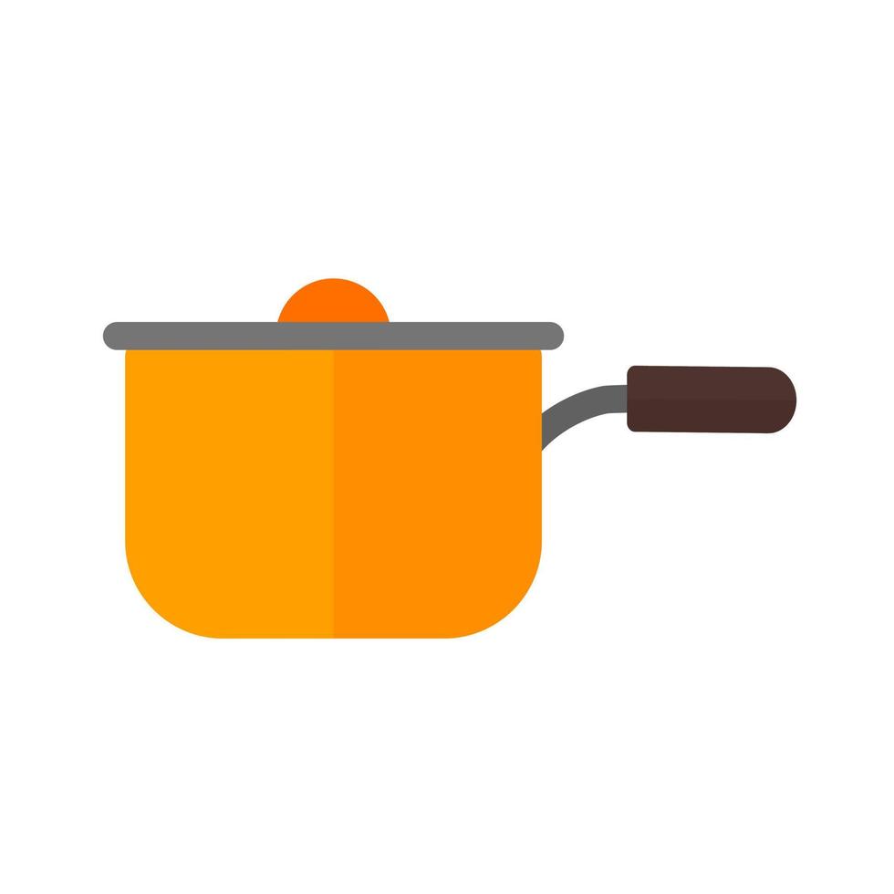 icône de ligne de casserole de sauce vecteur