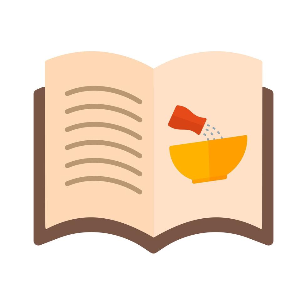 icône de ligne de livre de cuisine vecteur