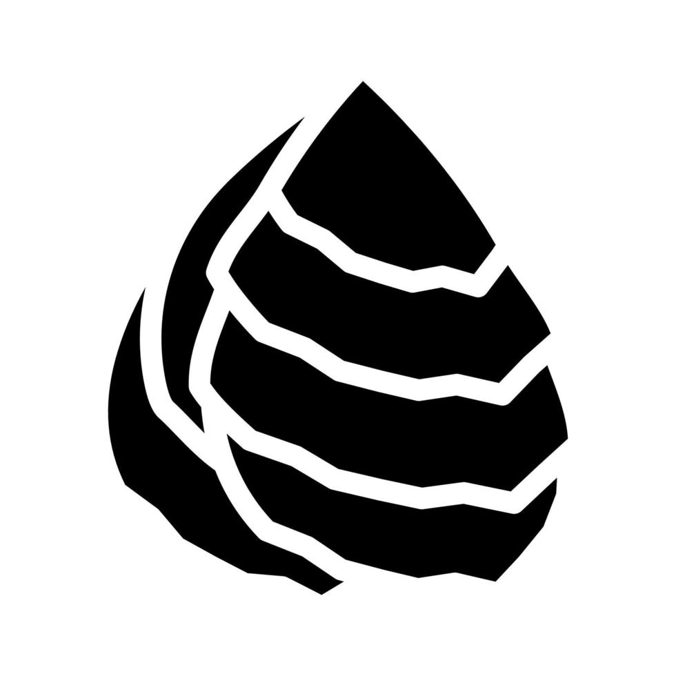 huître océan glyphe icône illustration vectorielle vecteur