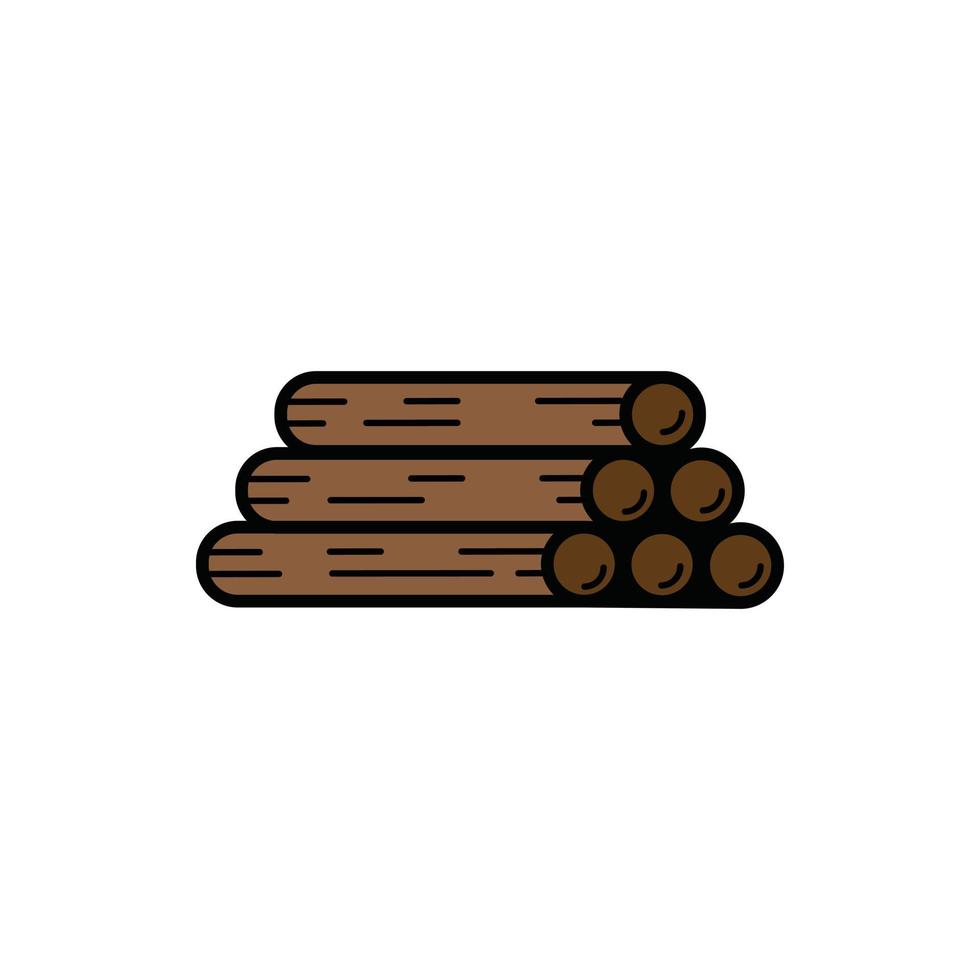 bûche vecteur de bois pour la présentation de l'icône du symbole du site Web