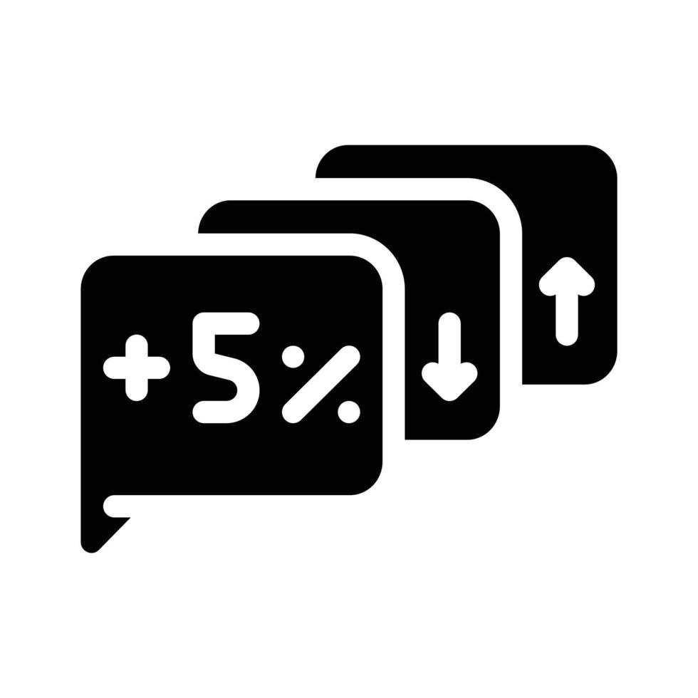 illustration vectorielle de l'icône de glyphe croissante et en baisse des sondages de sortie vecteur