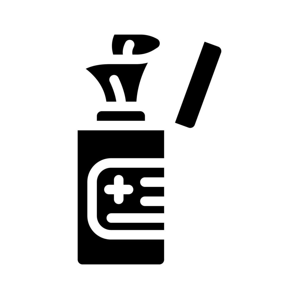 paquet de lingettes hygiéniques glyphe icône illustration vectorielle vecteur