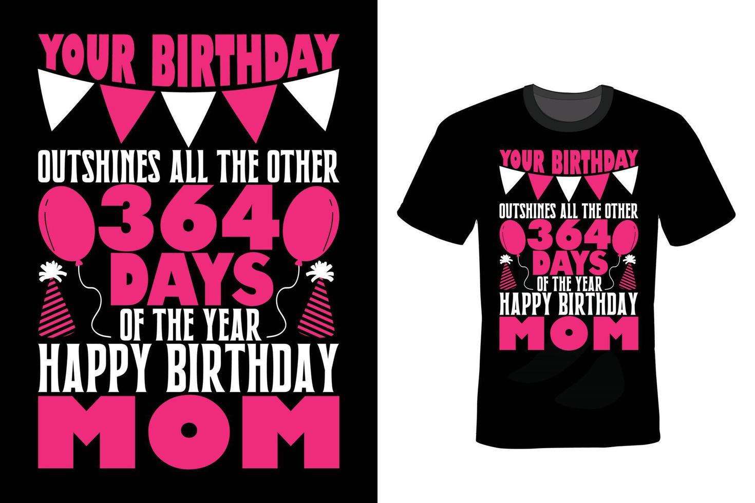 conception de t-shirt d'anniversaire, vintage, typographie vecteur