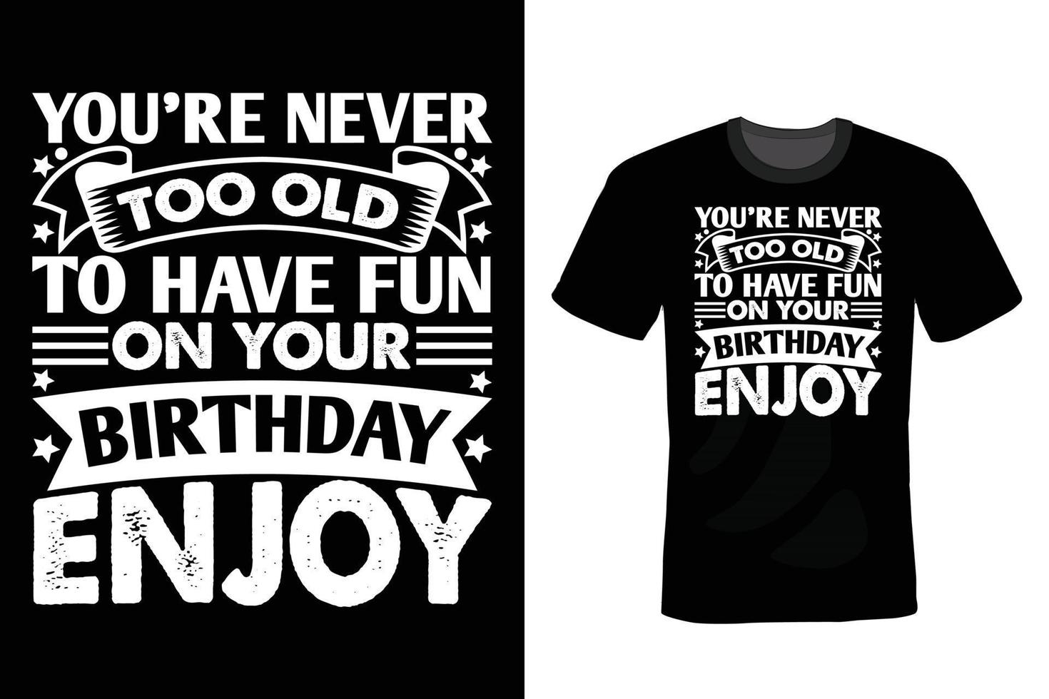 conception de t-shirt d'anniversaire, vintage, typographie vecteur