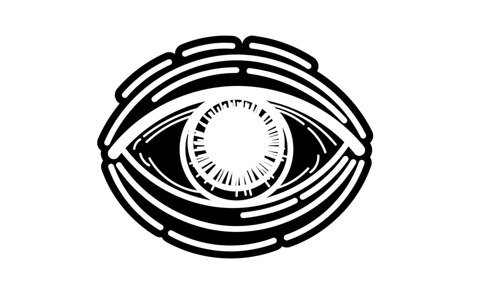 illustration vectorielle de l'oeil humain dans un style gravé vecteur