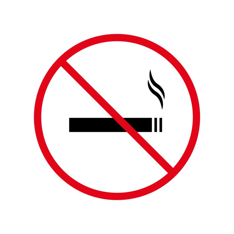 pas d'icône d'interdiction de silhouette noire fumée. pictogramme interdit aux cigarettes de tabac. fumer le symbole d'arrêt de la nicotine. signe non fumeur. avertissement de zone interdite de fumée. s'abstenir de fumer. illustration vectorielle isolée. vecteur