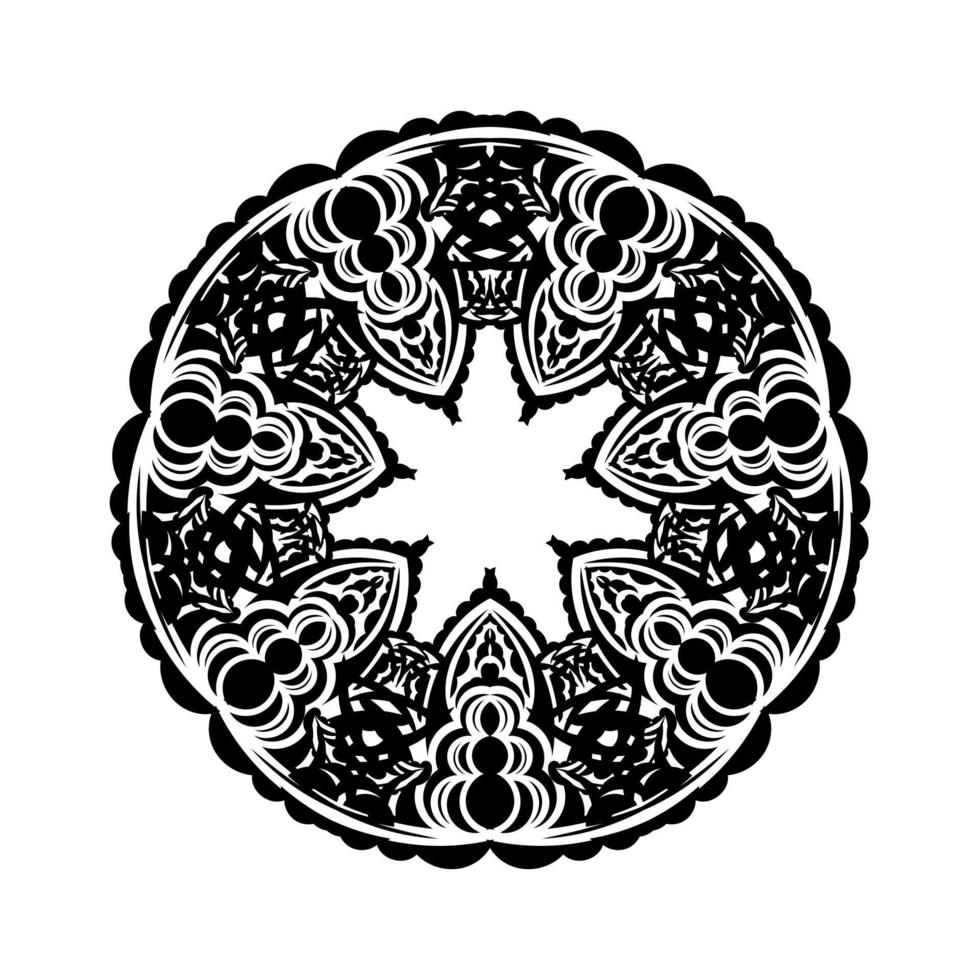 ornements décoratifs en forme de fleur. mandala bon pour les logos, les tatouages, les impressions et les cartes postales. isolé sur fond blanc. illustration vectorielle vecteur