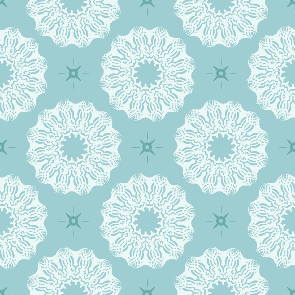 fond oriental vectorielle continue. papier peint dans un motif de style baroque. élément floral bleu bébé. vecteur