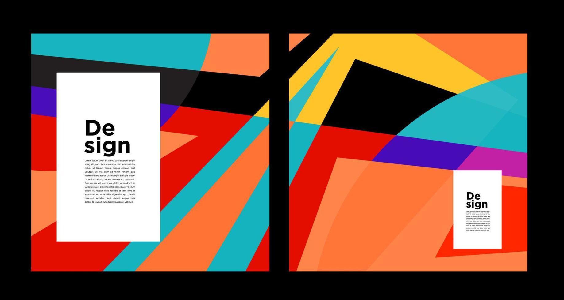 vecteur géométrique abstrait coloré et courbe pour le modèle de bannière de médias sociaux