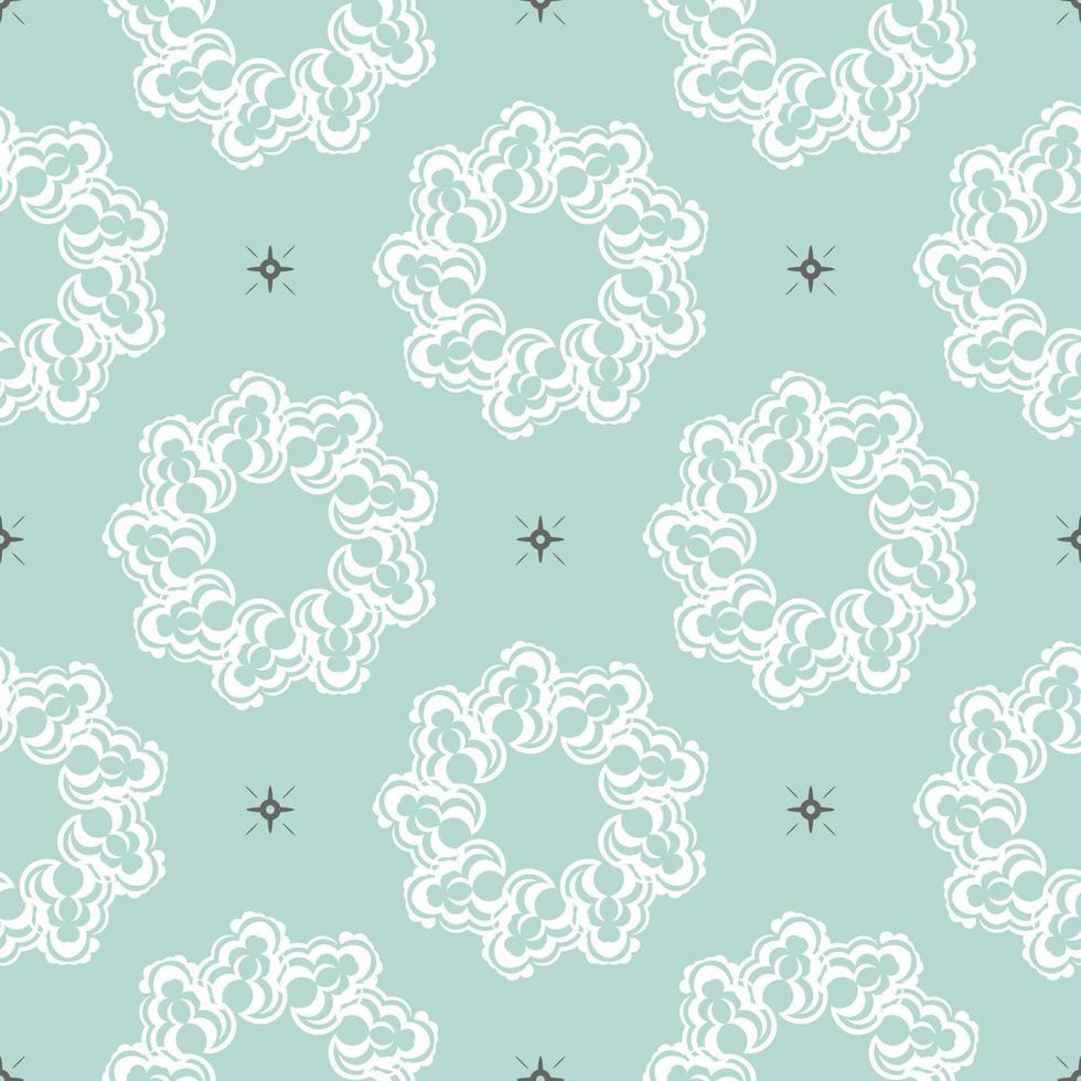 fond oriental vectorielle continue. papier peint dans un motif de style baroque. élément floral bleu bébé. ornement graphique pour papier peint, tissu, emballage et papier. ornement floral oriental. vecteur