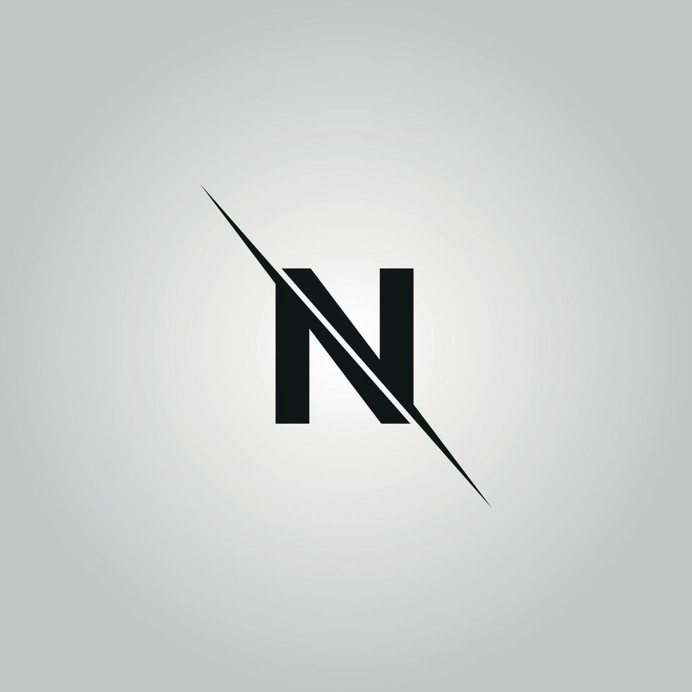modèle de vecteur gratuit lettre n logo
