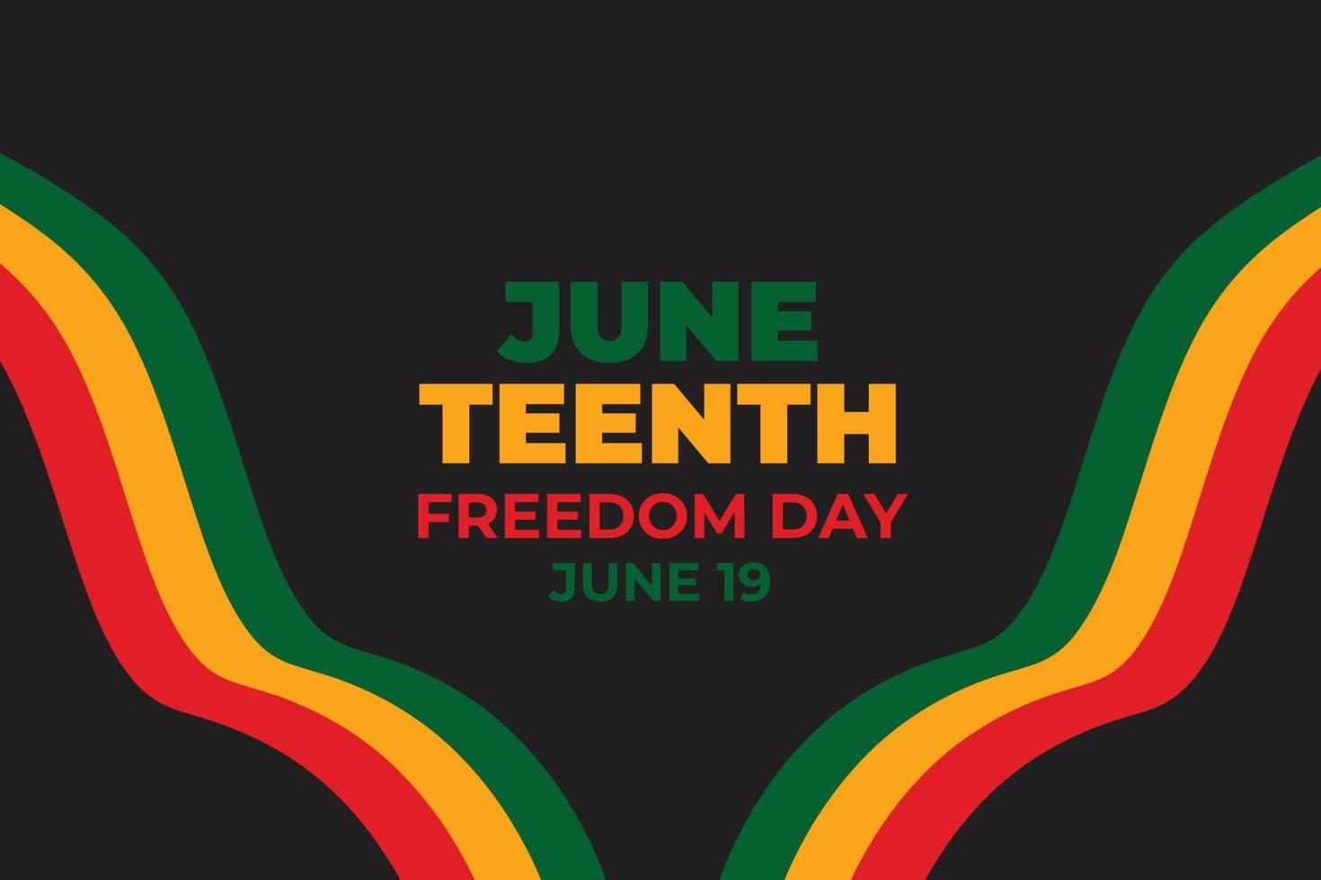 juin le jour de l'indépendance de la liberté afro-américaine. jour de la liberté ou de l'émancipation. conception pour bannière, arrière-plan et autres. illustration vectorielle vecteur