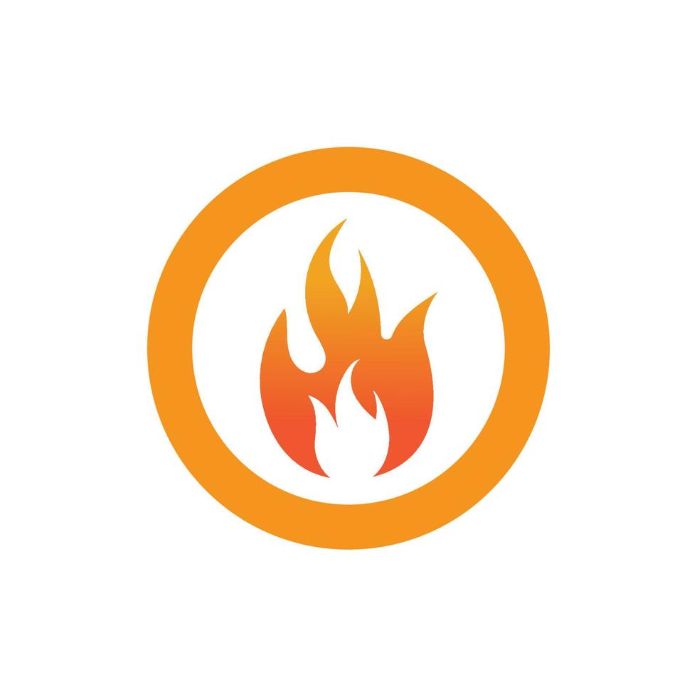 modèle de conception d'illustration d'icône de vecteur de feu de flamme chaude