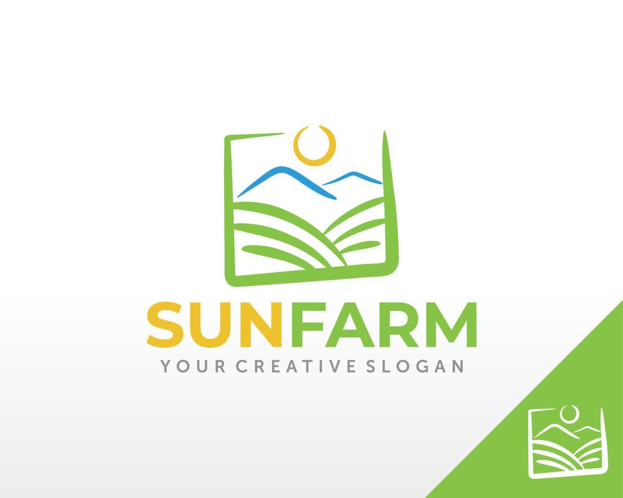 création de logo de ferme. vecteur de conception de logo agricole