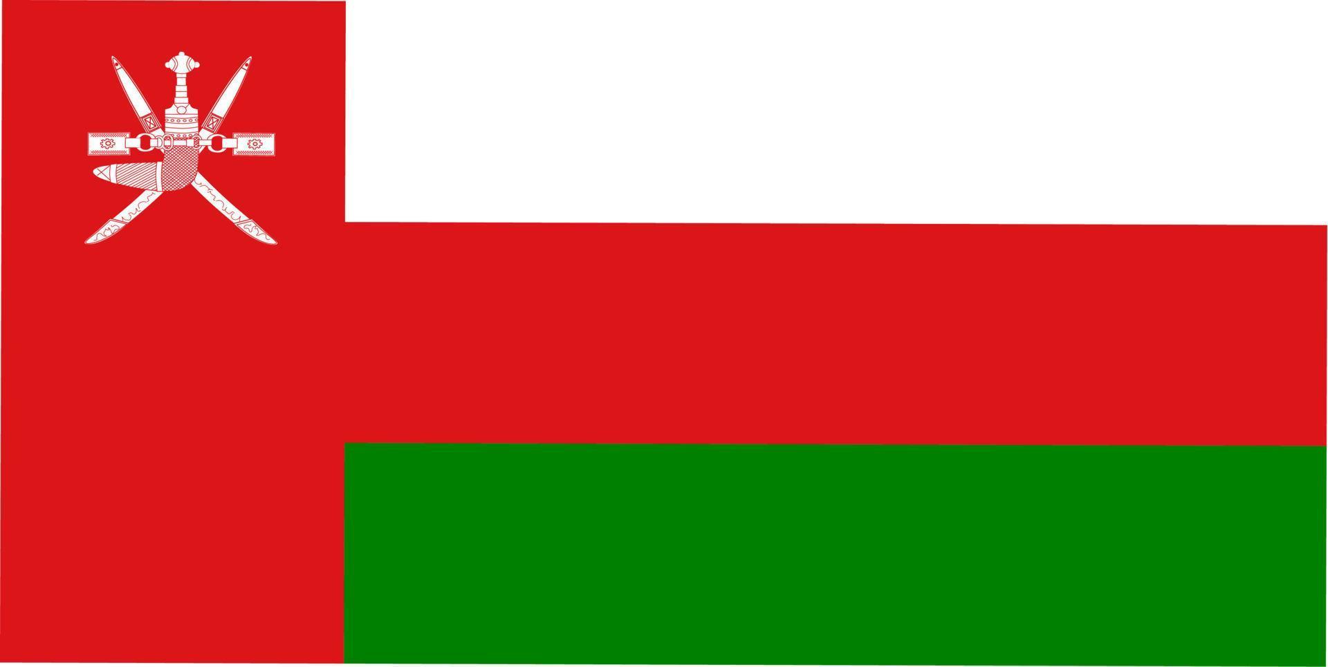 drapeau national d'oman vecteur